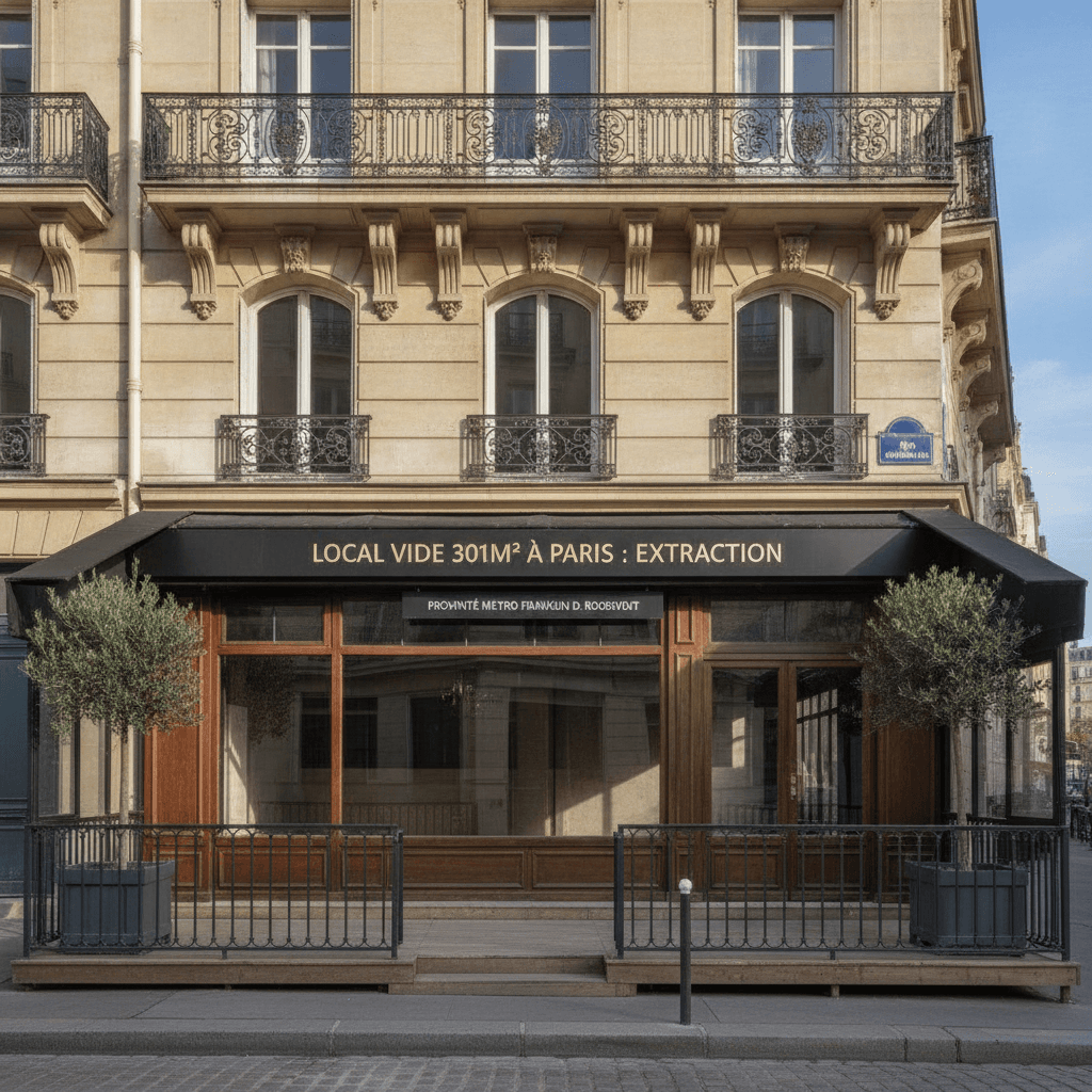 Local vide 301m² à Paris : extraction