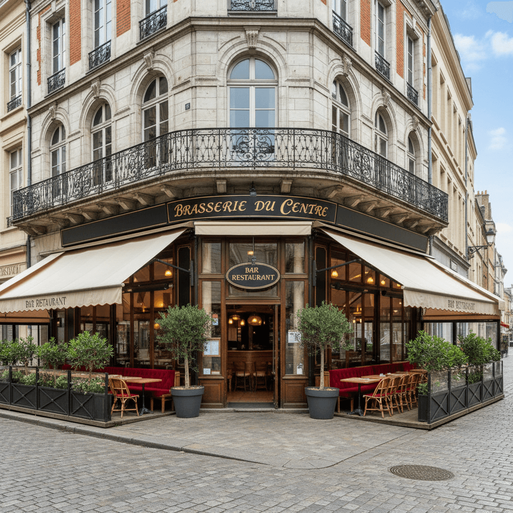 Bar-brasserie 360m² à Lille : terrasse - licence IV