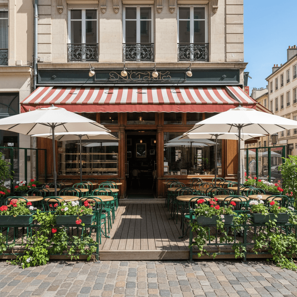 Bar-brasserie 29m² à Lyon : terrasse - licence IV