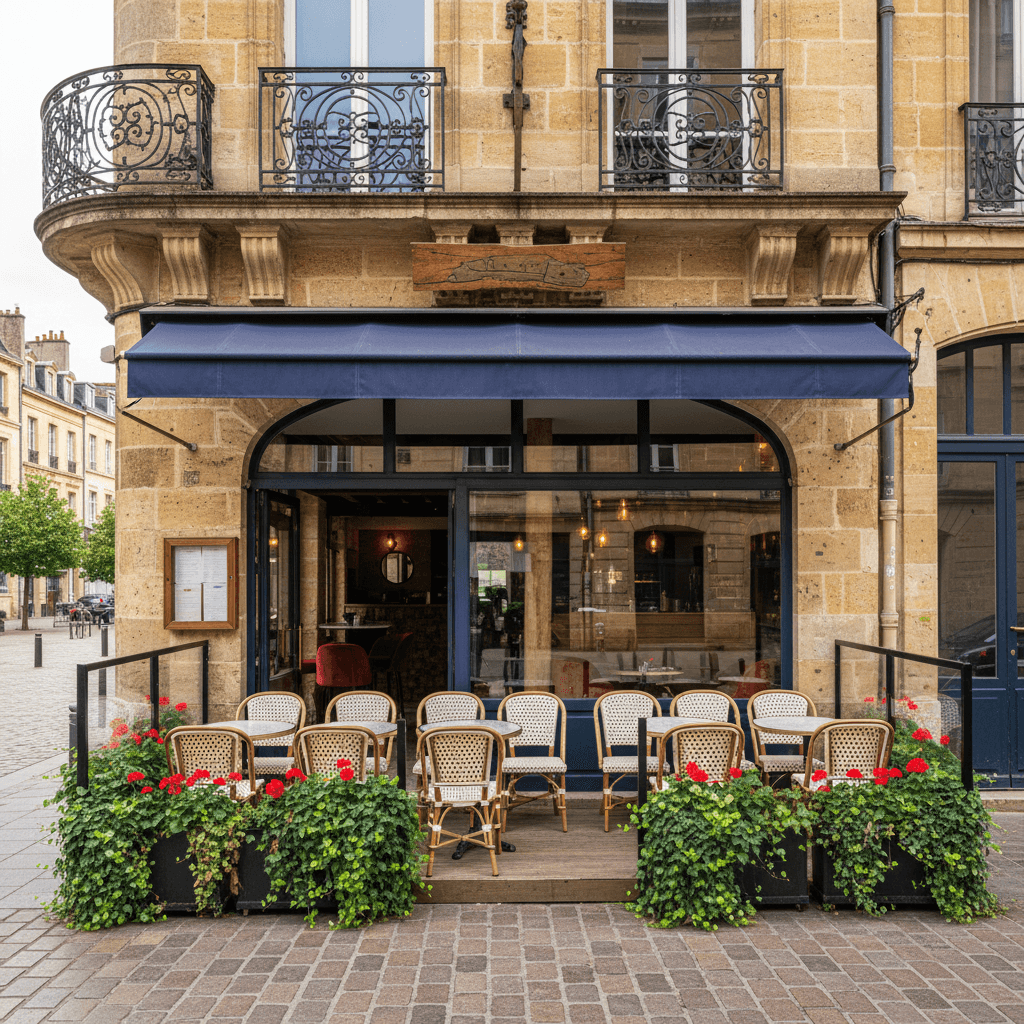 Restaurant 75m² à Bordeaux : terrasse - licence IV