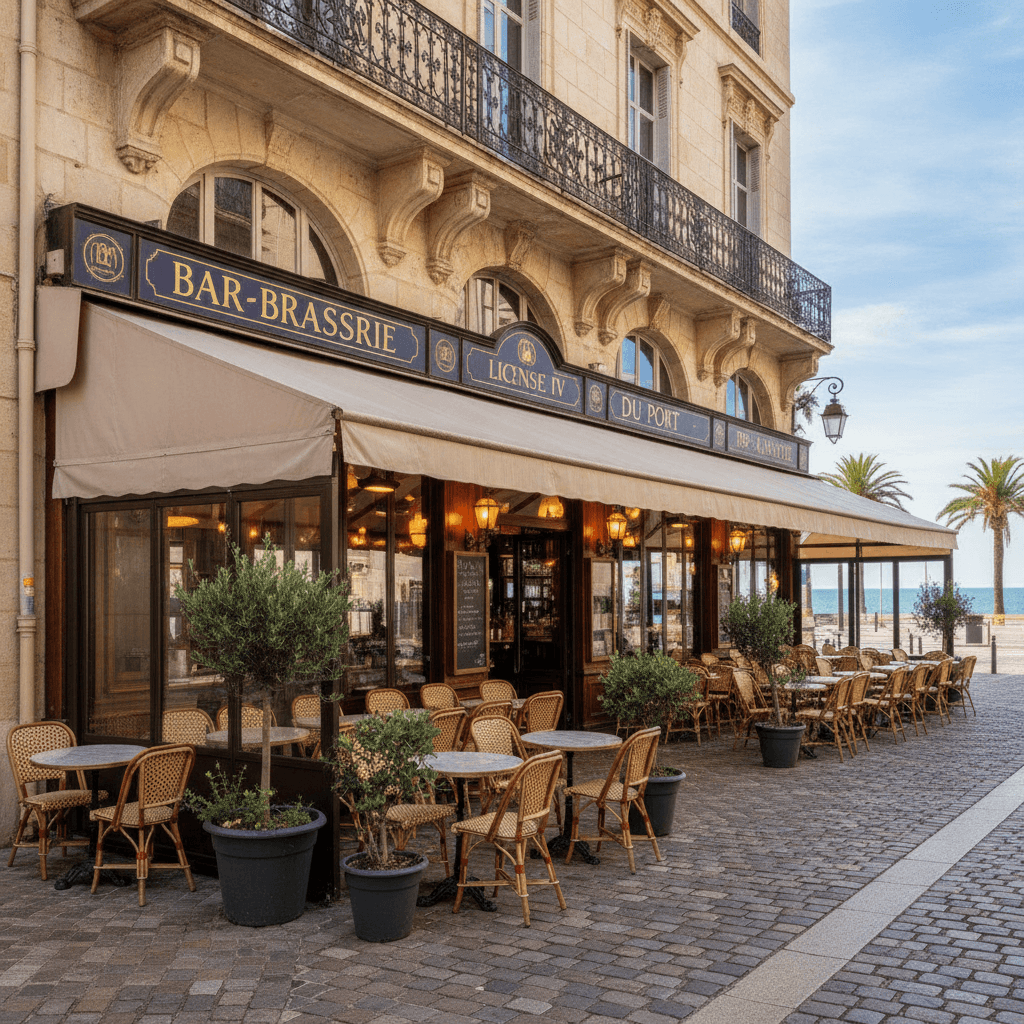 Bar-brasserie 65m² à Toulon : terrasse - licence IV
