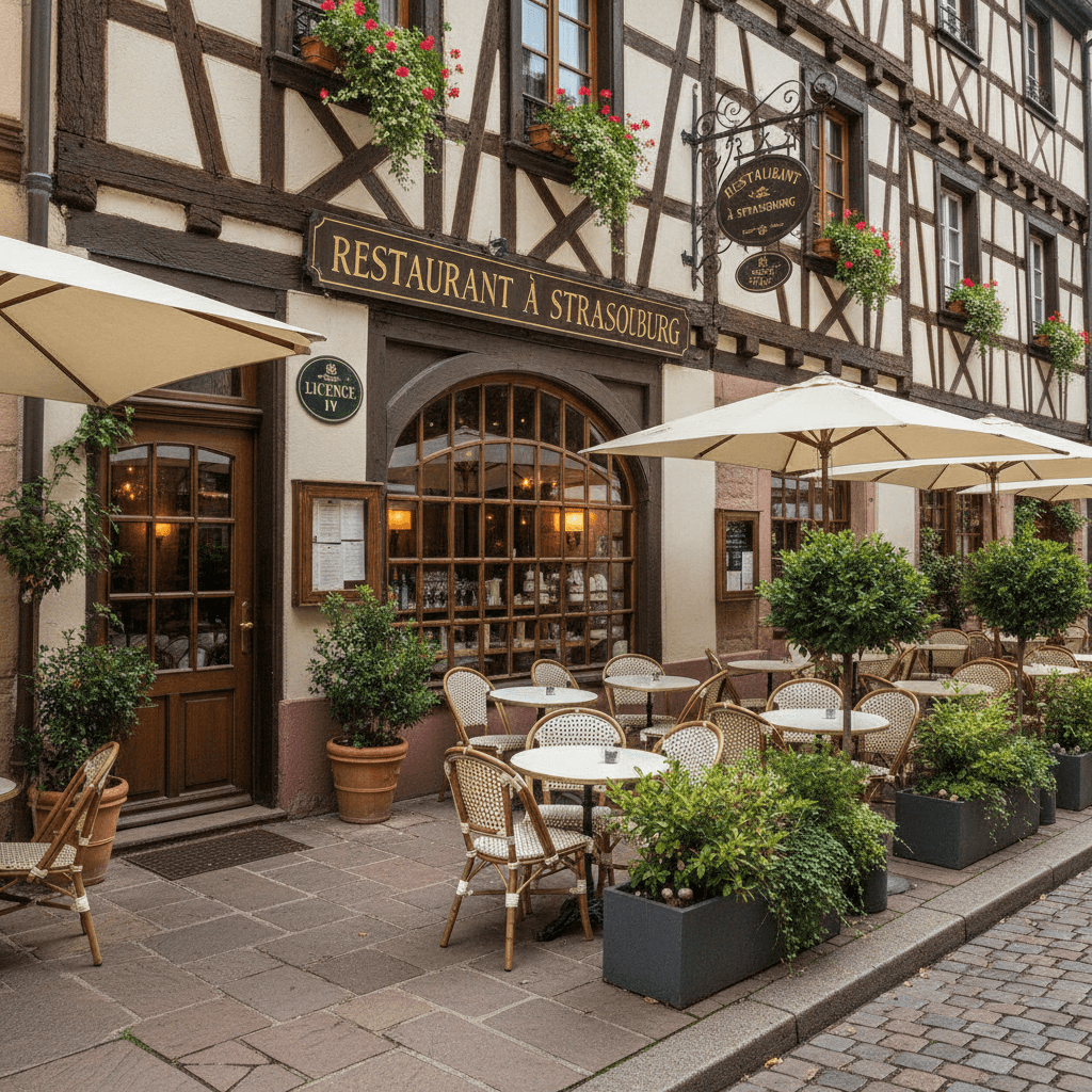 Restaurant à Strasbourg : terrasse - licence IV