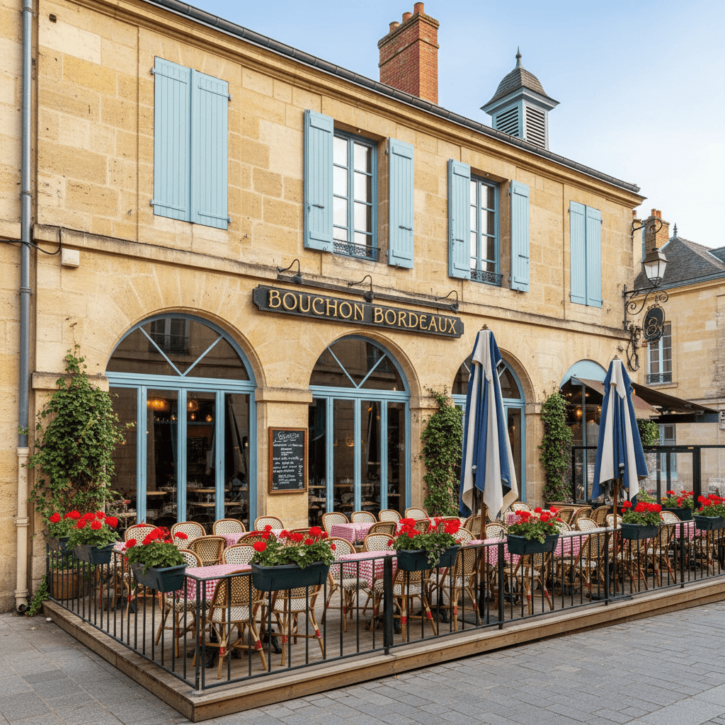 Restaurant à Bordeaux : terrasse - extraction