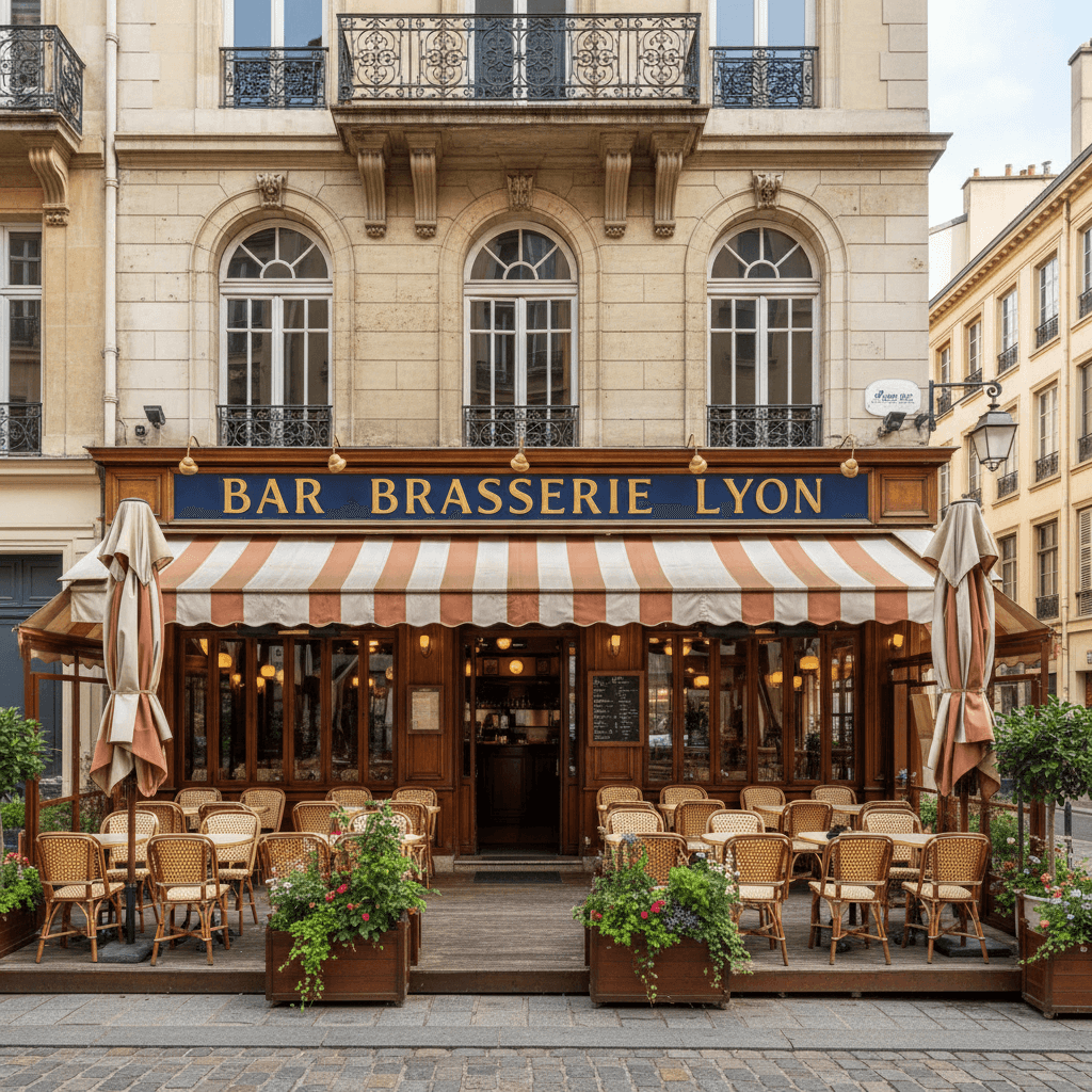 Bar-brasserie 160m² à Lyon : terrasse - licence IV