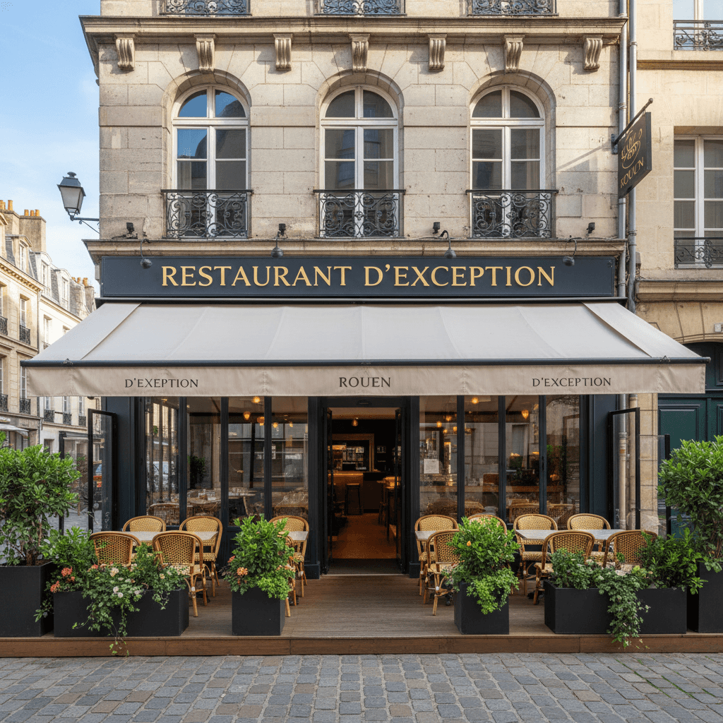 Restaurant 350m² à Rouen : terrasse - licence IV