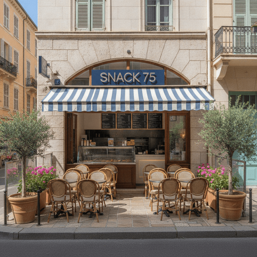 Snack 75m² à Nice : terrasse - licence IV