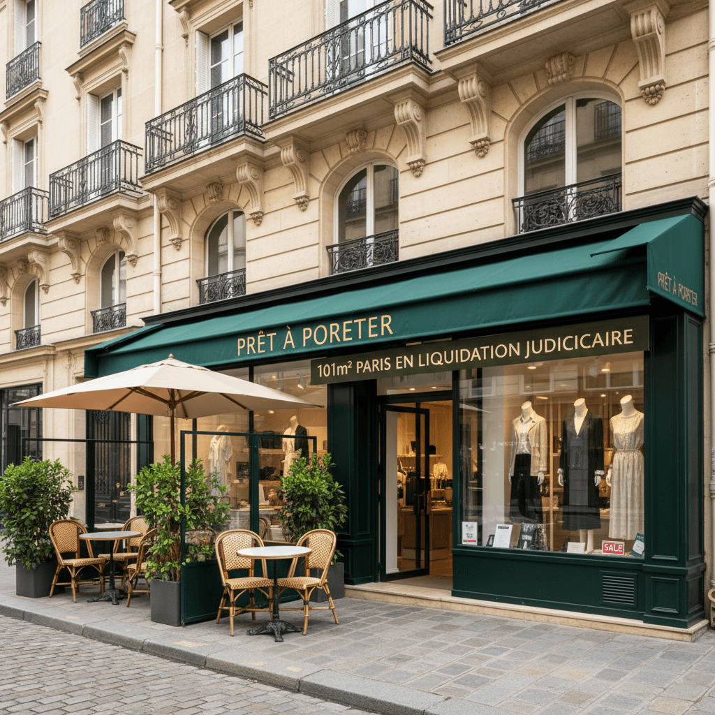 Prêt à porter 101m² à Paris en liquidation judiciaire
