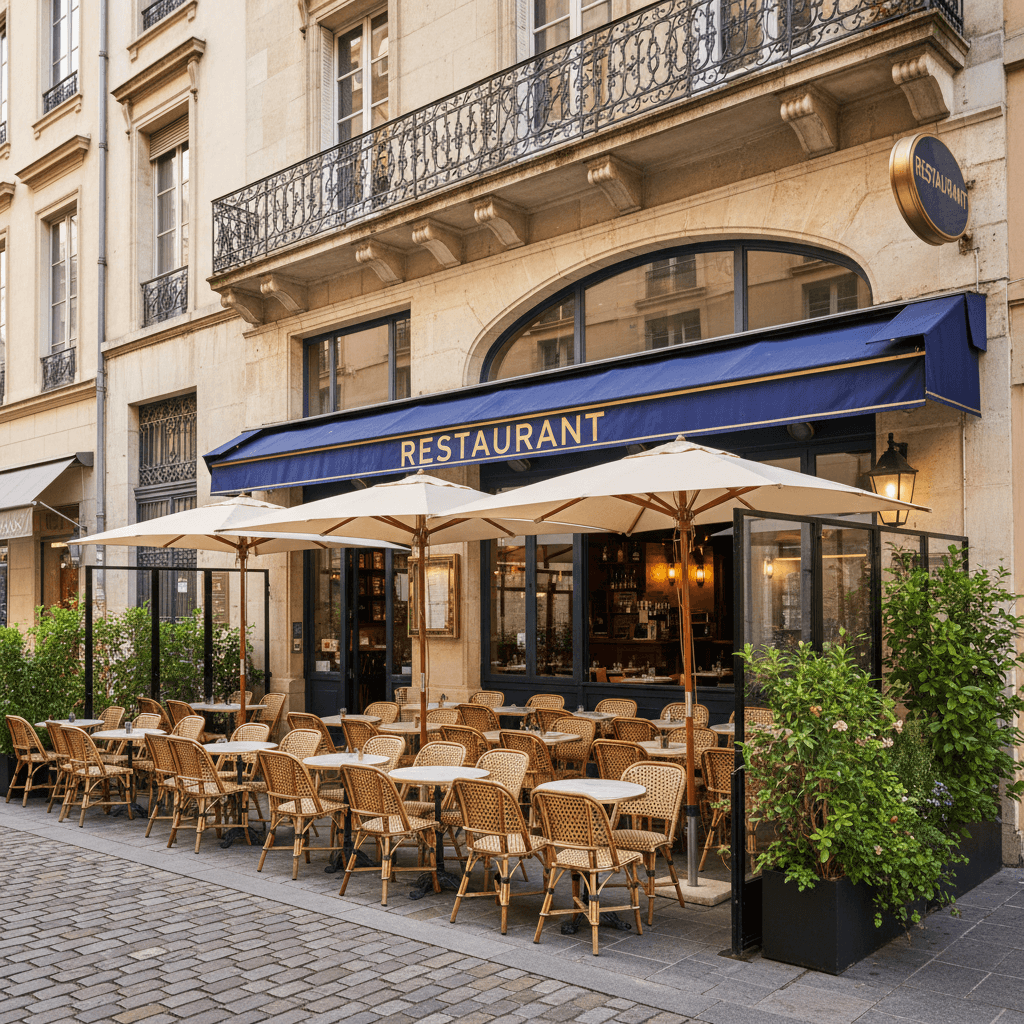 Restaurant 84m² à Lyon : terrasse - extraction