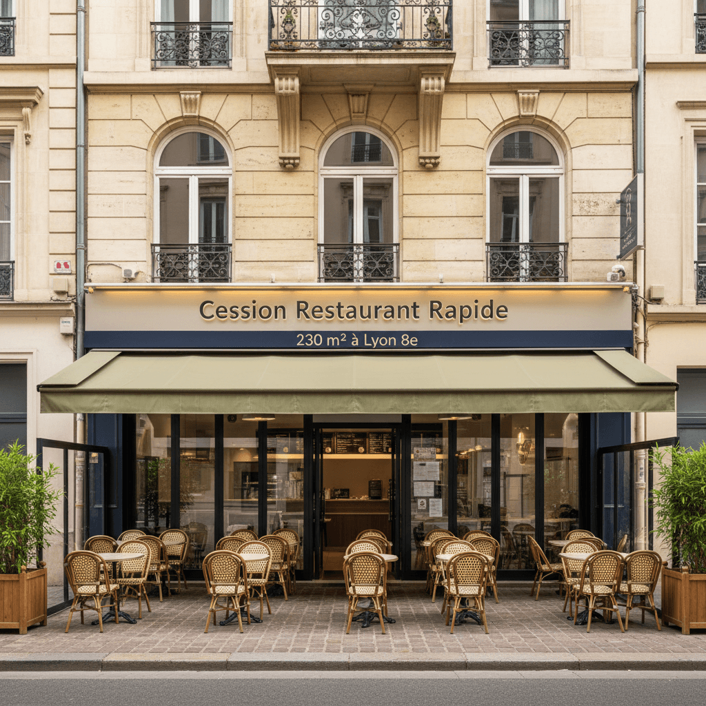 Fast-food 230m² à Lyon : terrasse - licence IV