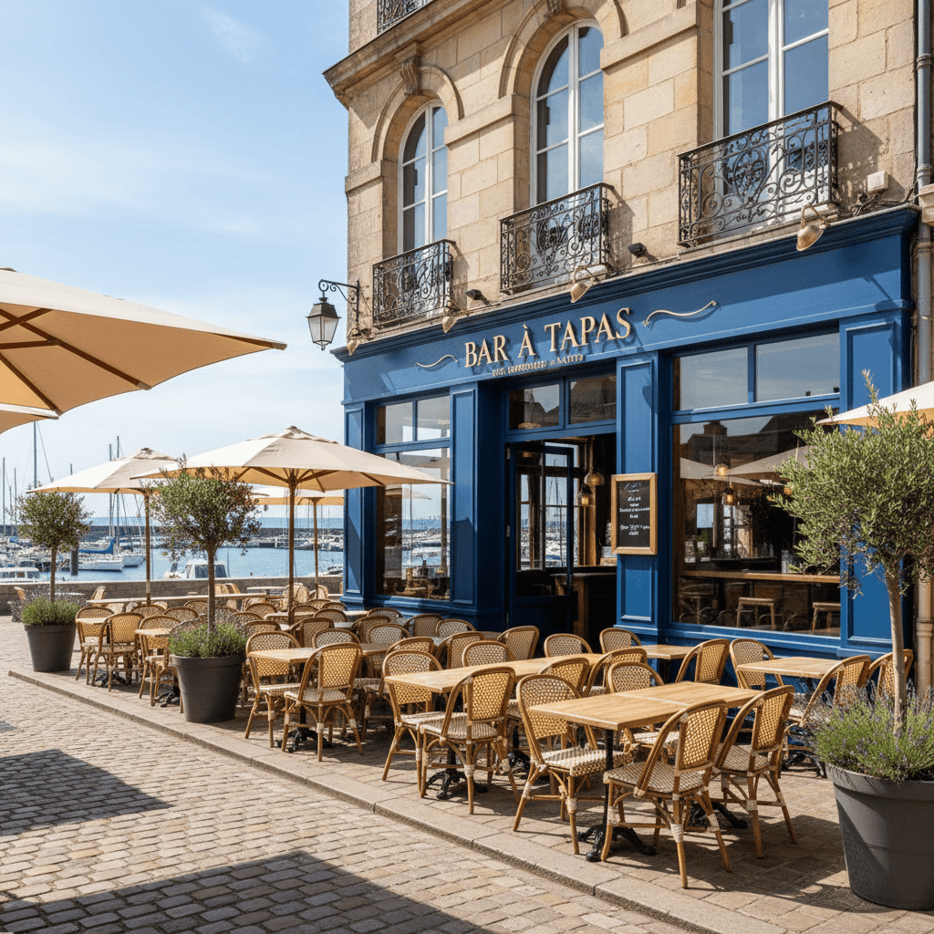 Bar-brasserie 150m² à Nantes : terrasse - cuisine équipée