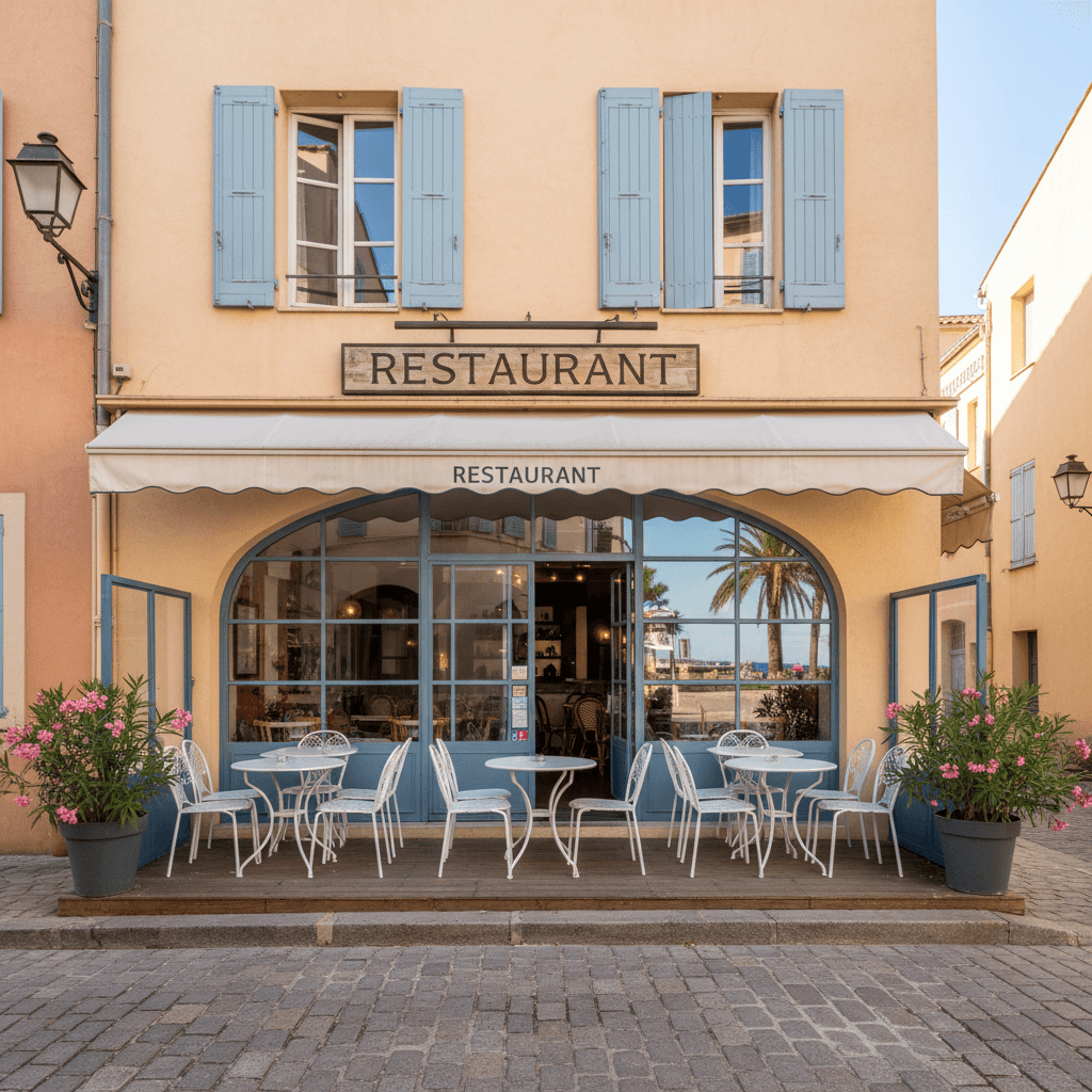 Restaurant 125m² à Antibes : terrasse - licence IV