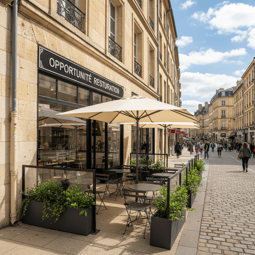 Fast-food à Bordeaux : terrasse