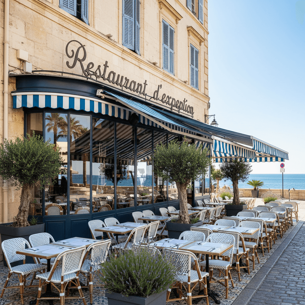 Restaurant 115m² à Marseille : terrasse - licence IV