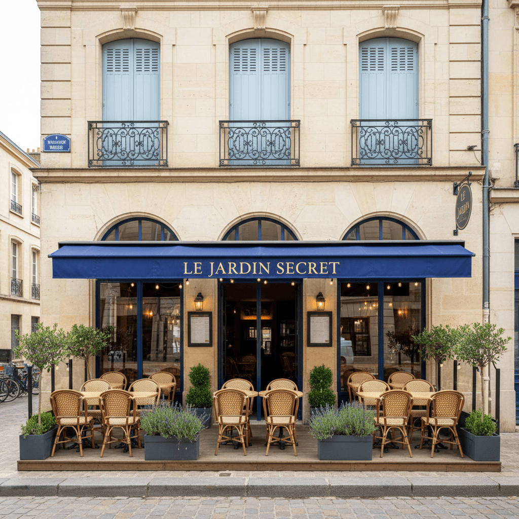 Restaurant 76m² à Reims : terrasse - extraction