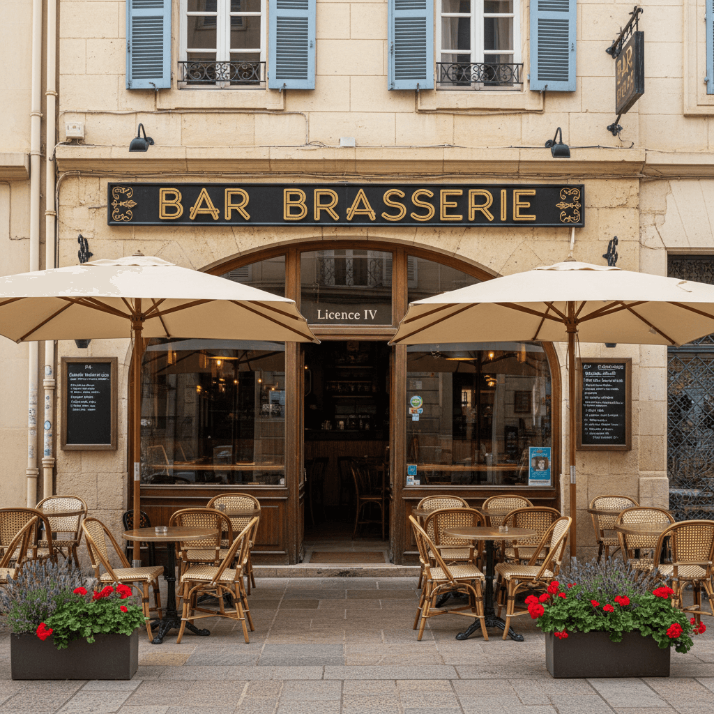 Bar-brasserie 55m² à Marseille : terrasse - licence IV