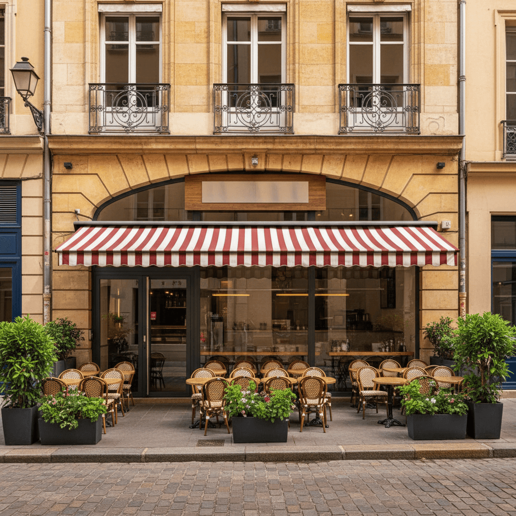 Fast-food 63m² à Lyon : terrasse - extraction