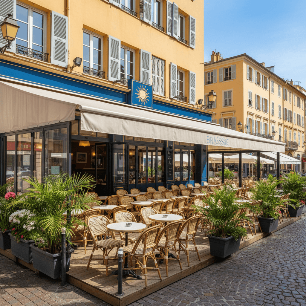 Bar-brasserie à Nice : terrasse