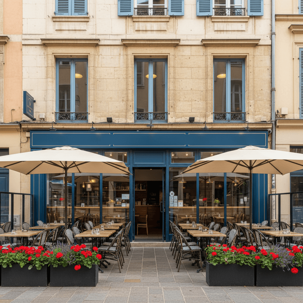 Snack 60m² à Lyon : terrasse