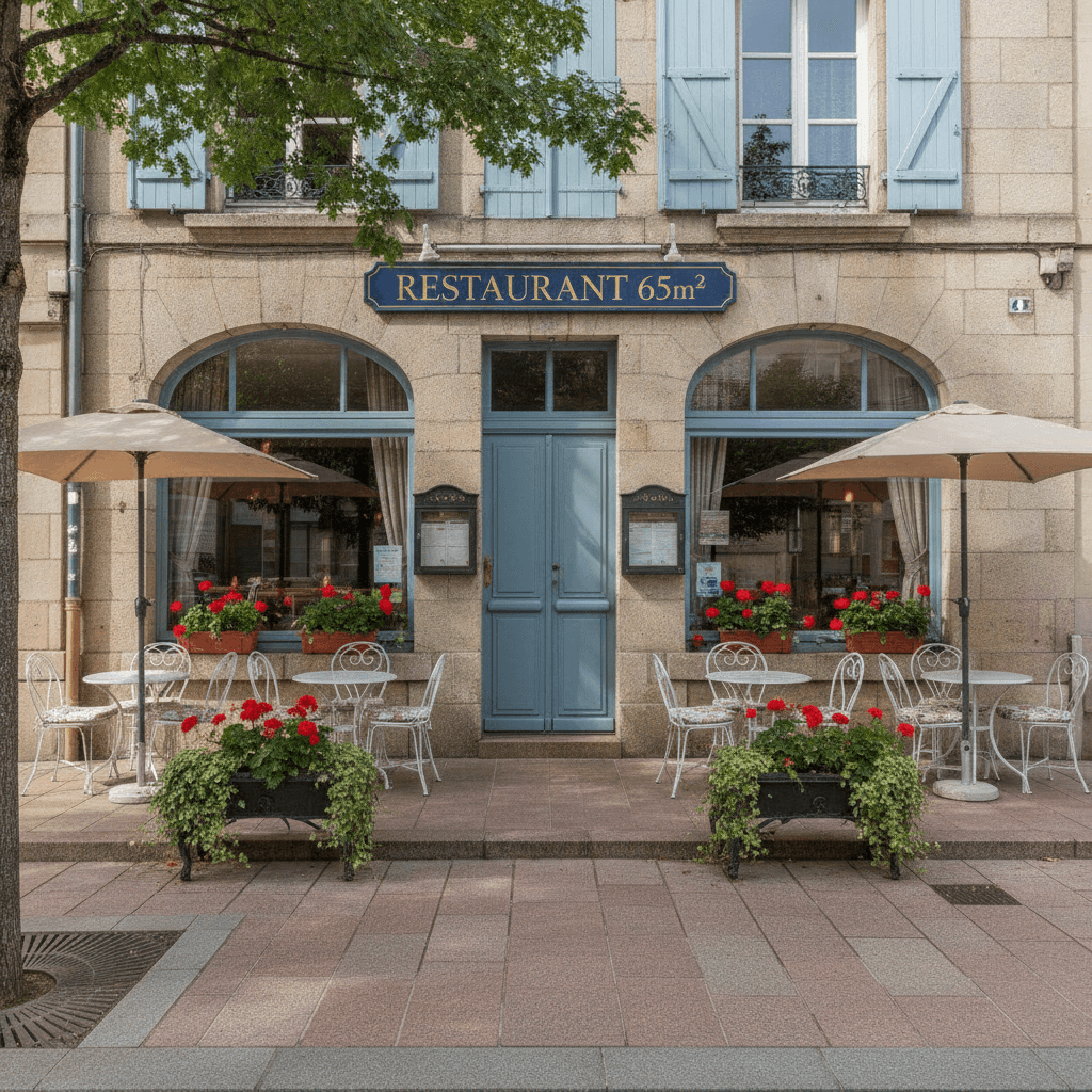 Restaurant 65m² à Rennes : terrasse