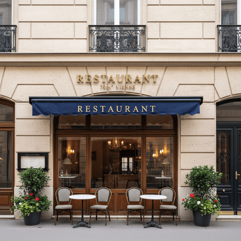 Restaurant 70m² à Vienne : terrasse - extraction