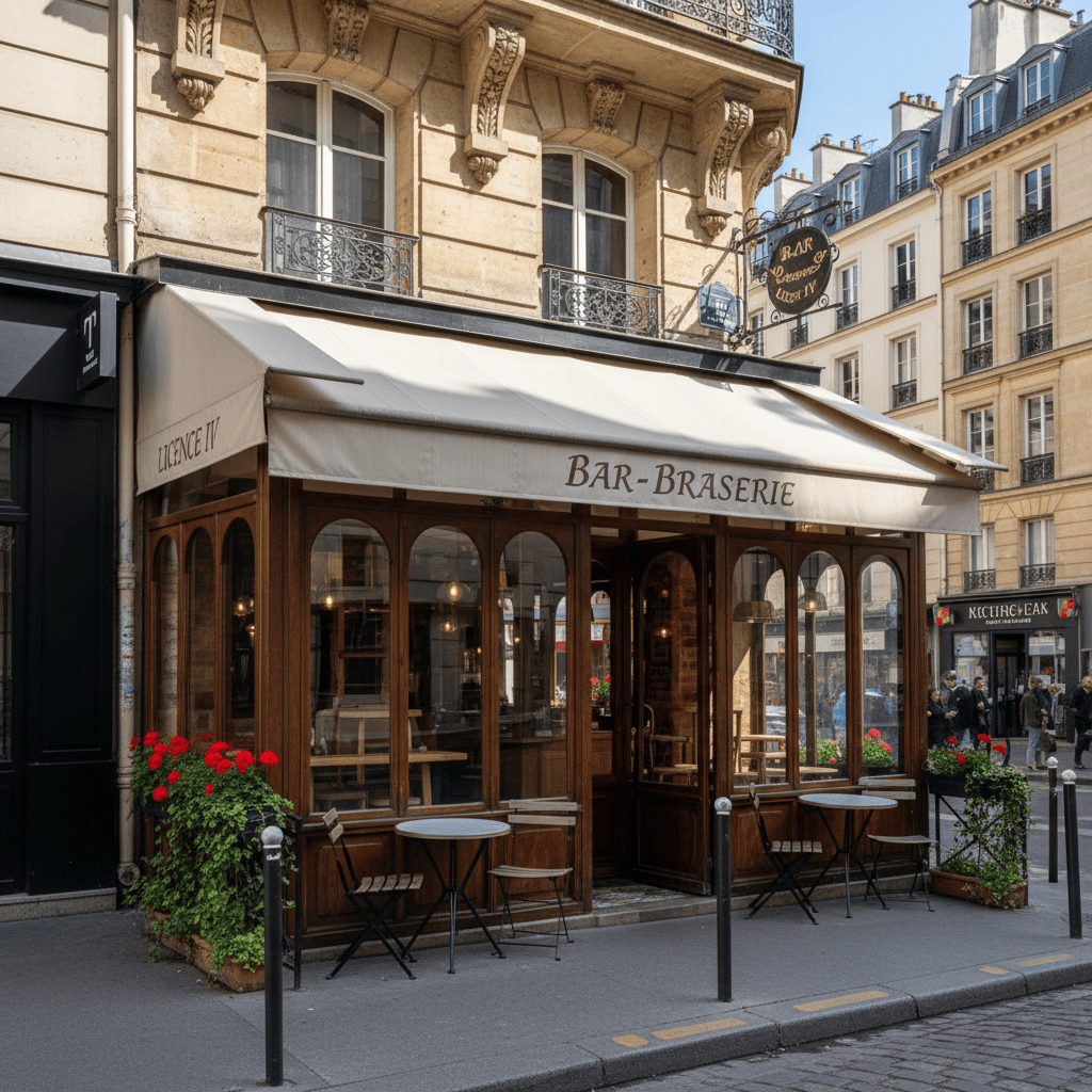 Bar 10 couverts à Paris : terrasse - licence IV