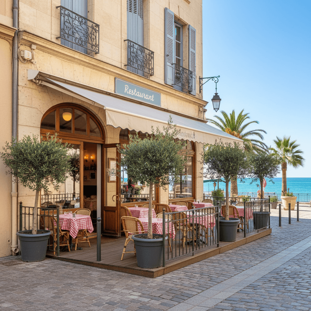 Restaurant 110m² à Toulon : terrasse - extraction