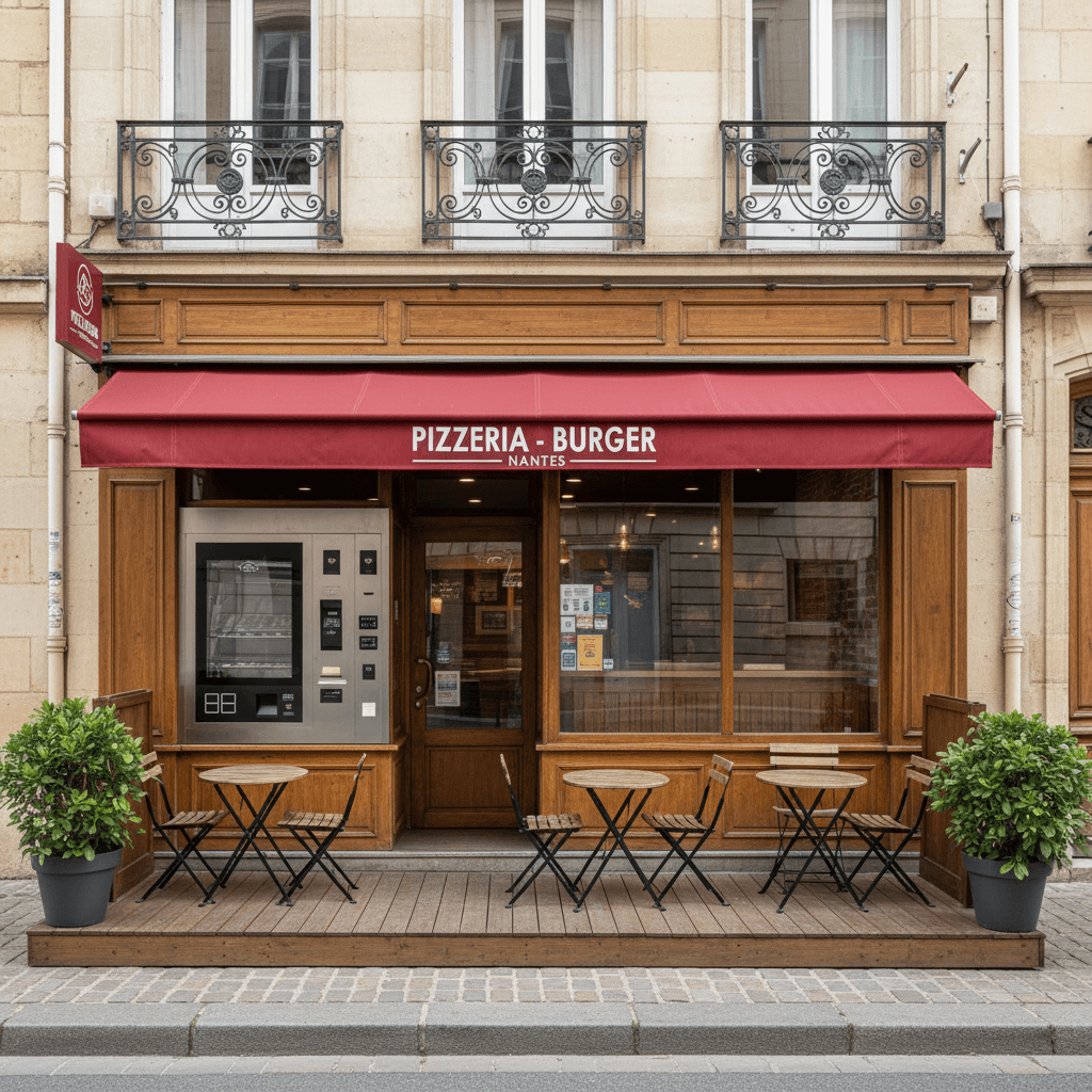 Fast-food 77m² à Nantes : terrasse - extraction