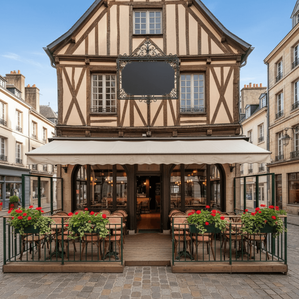 Bar-brasserie 200m² à Rouen : terrasse - licence IV