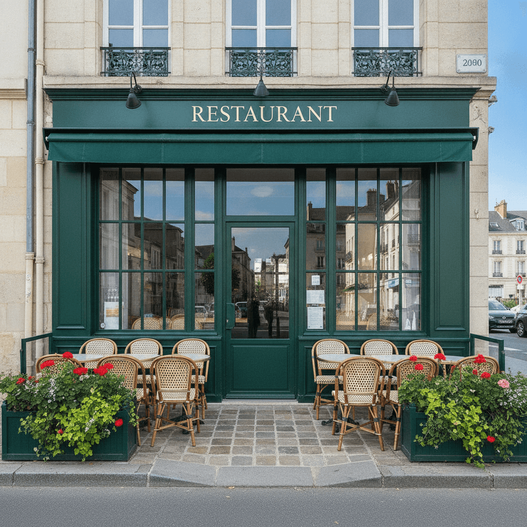 Restaurant 80m² à Nantes : terrasse - extraction