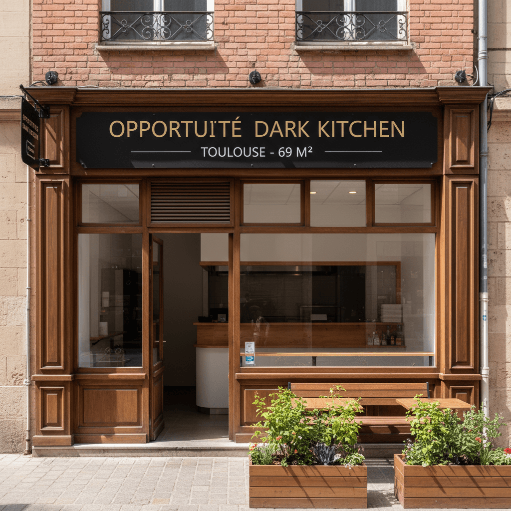 Dark kitchen 69m² à Toulouse : extraction