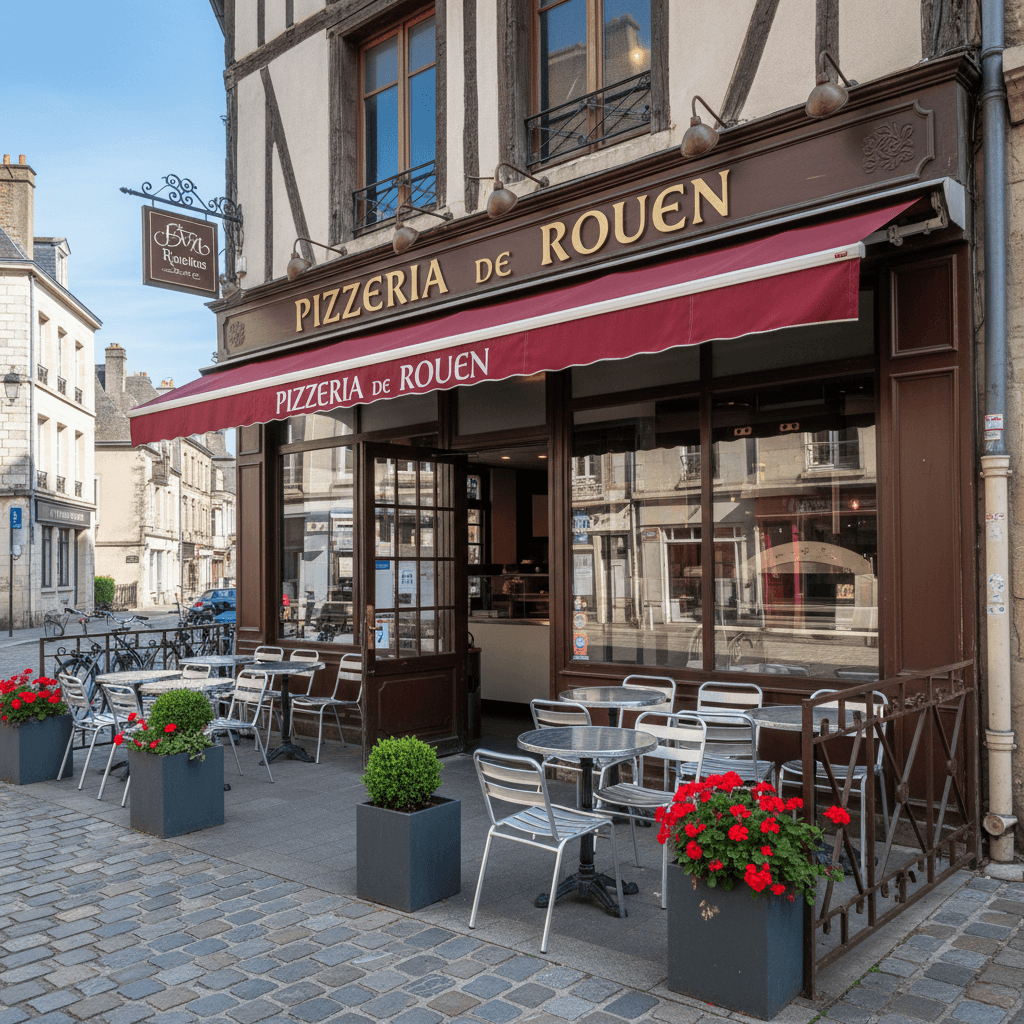 Fast-food 130m² à Rouen : terrasse - licence IV
