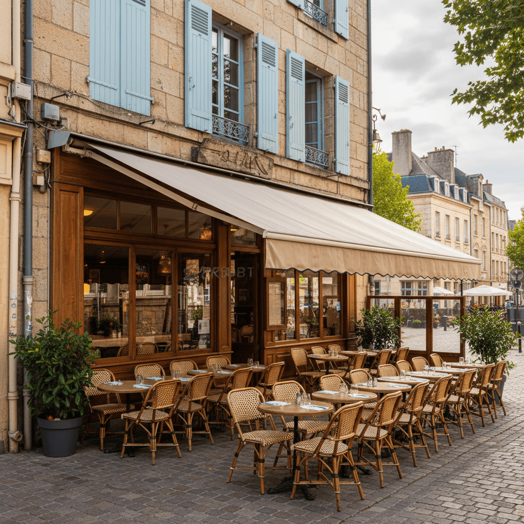 Restaurant 80m² à Nantes : terrasse - extraction