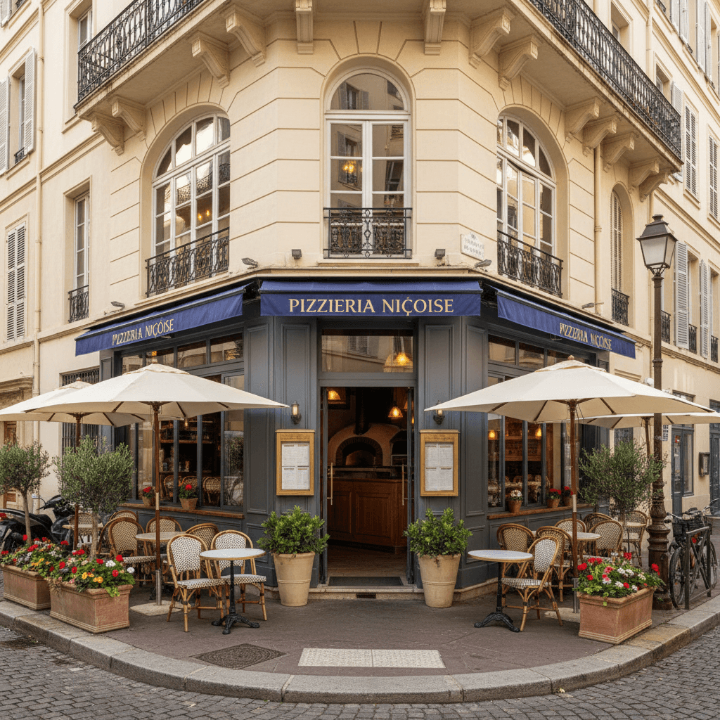 Restaurant 40m² à Nice : terrasse - extraction