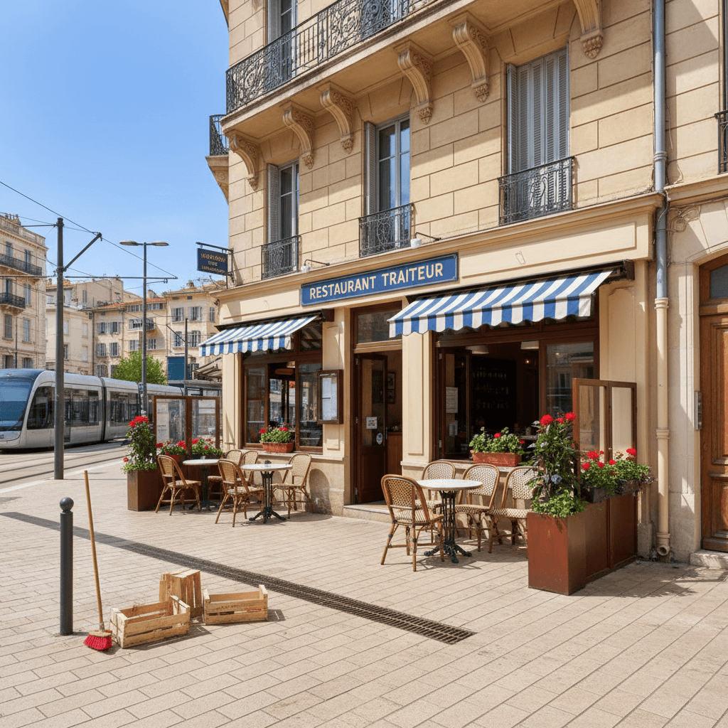 Restaurant à Nice : terrasse - licence IV