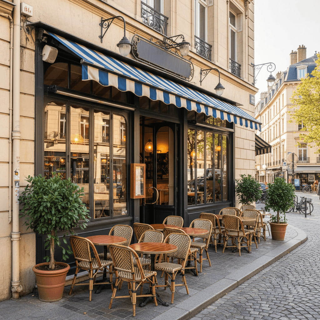 Restaurant 94m² à Lyon : terrasse - extraction