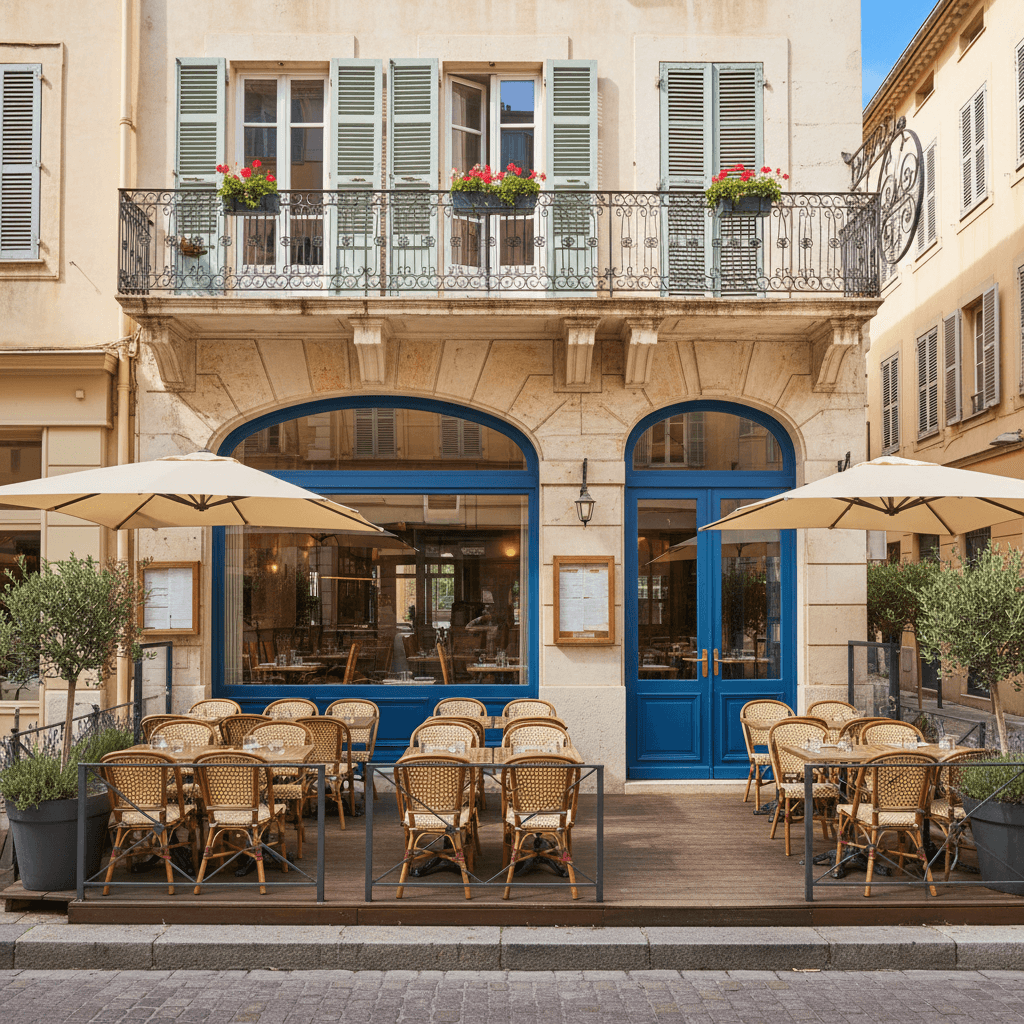 Restaurant 70m² à Nice : terrasse - licence IV