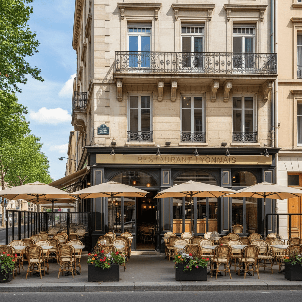 Restaurant 205m² à Lyon : terrasse - licence IV