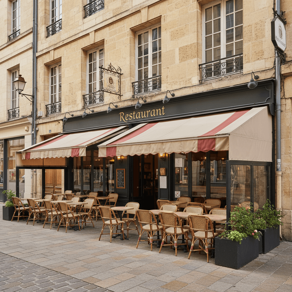 Restaurant 72m² à Bordeaux : terrasse - licence IV