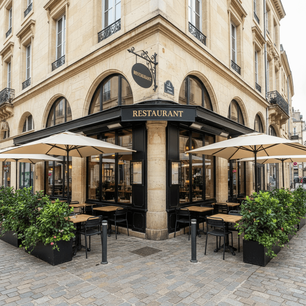 Restaurant 60m² à Bordeaux : terrasse - licence IV