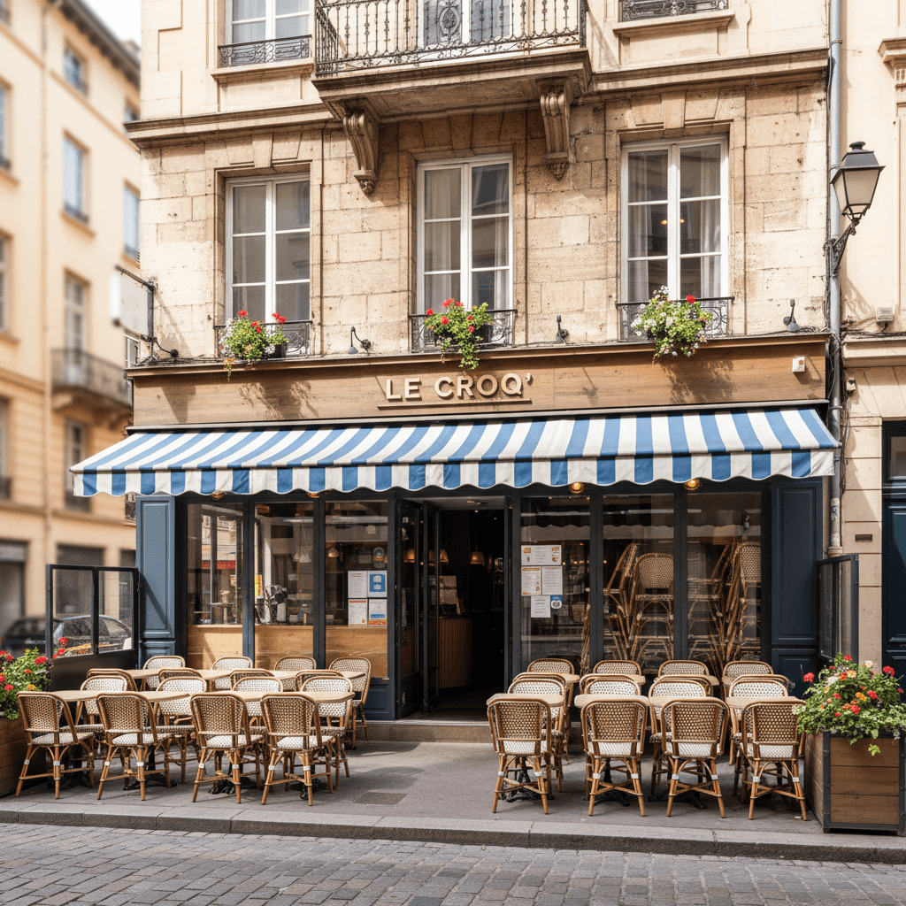 Fast-food 120m² à Lyon : terrasse - licence IV