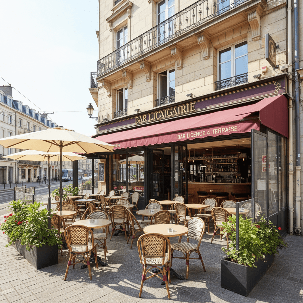 Bar-brasserie 150m² à Nantes : terrasse - licence IV