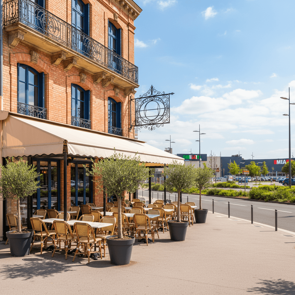 Restaurant à Toulouse : terrasse - extraction