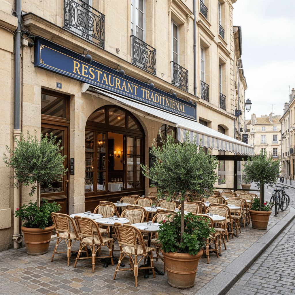 Restaurant à Bordeaux : terrasse - extraction