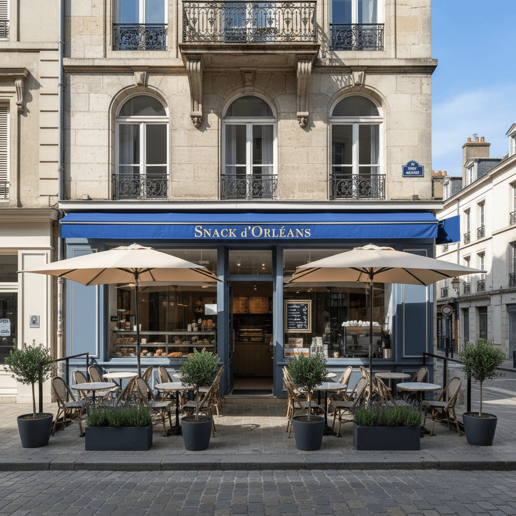 Snack à Orléans : terrasse