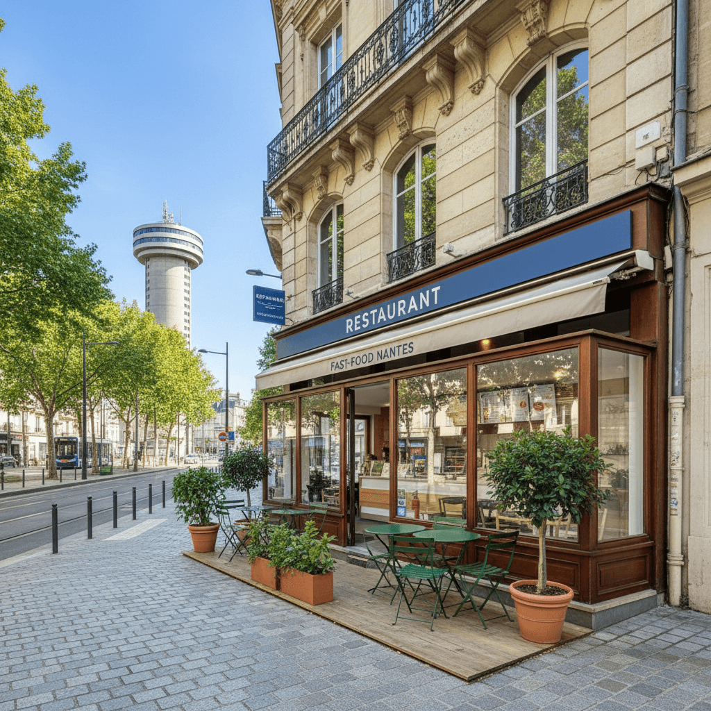 Fast-food 129m² à Nantes : terrasse - extraction