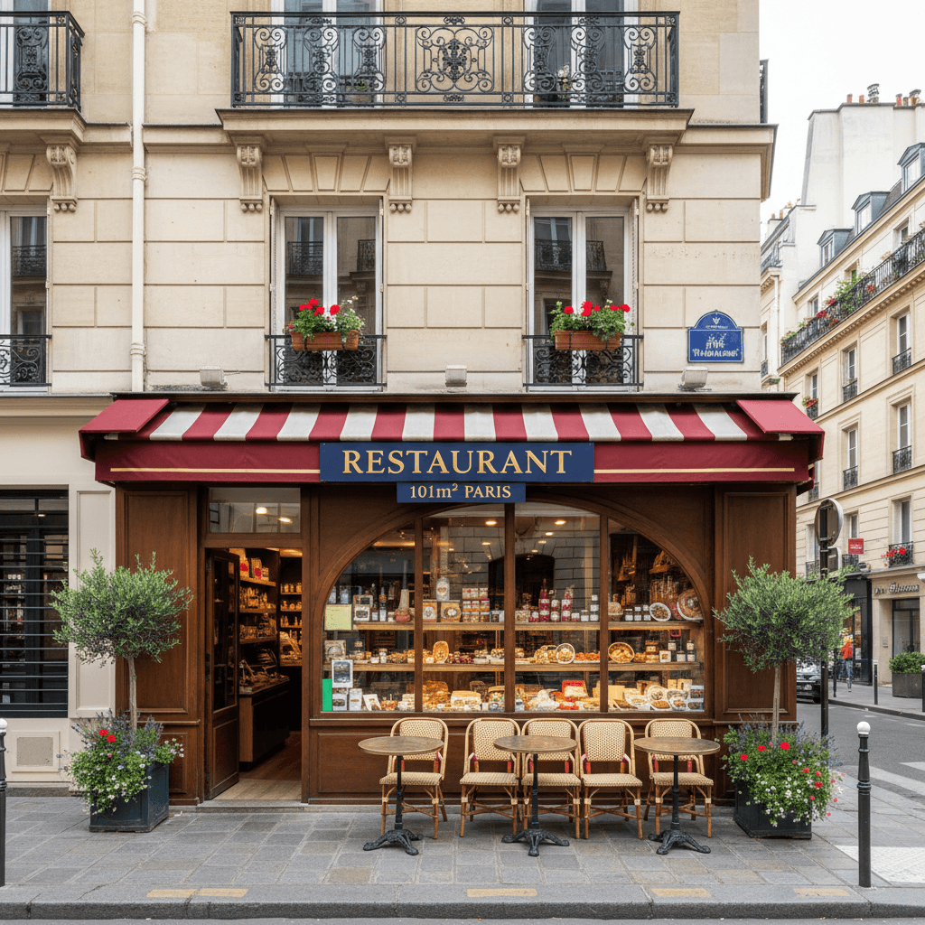 Restaurant 101m² à Paris : terrasse