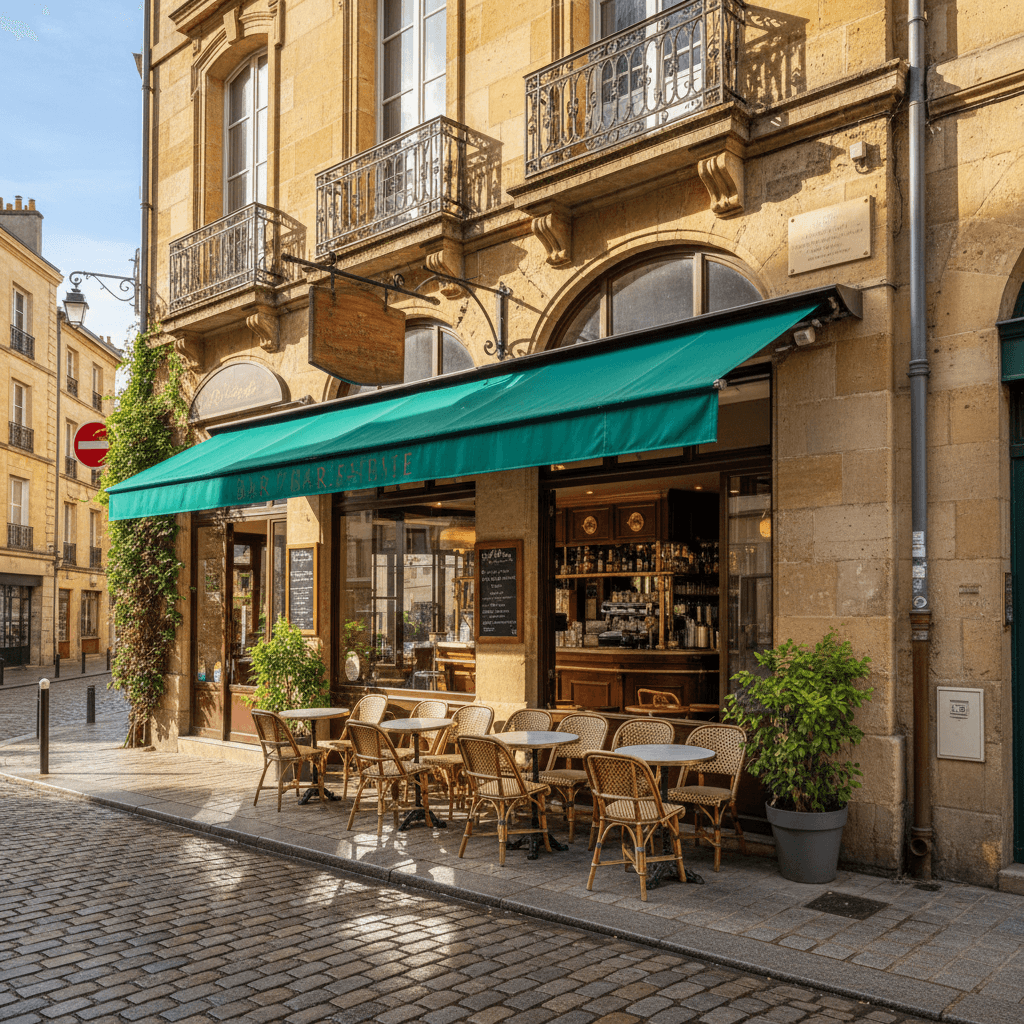 Bar-brasserie 43m² à Bordeaux : terrasse - licence IV