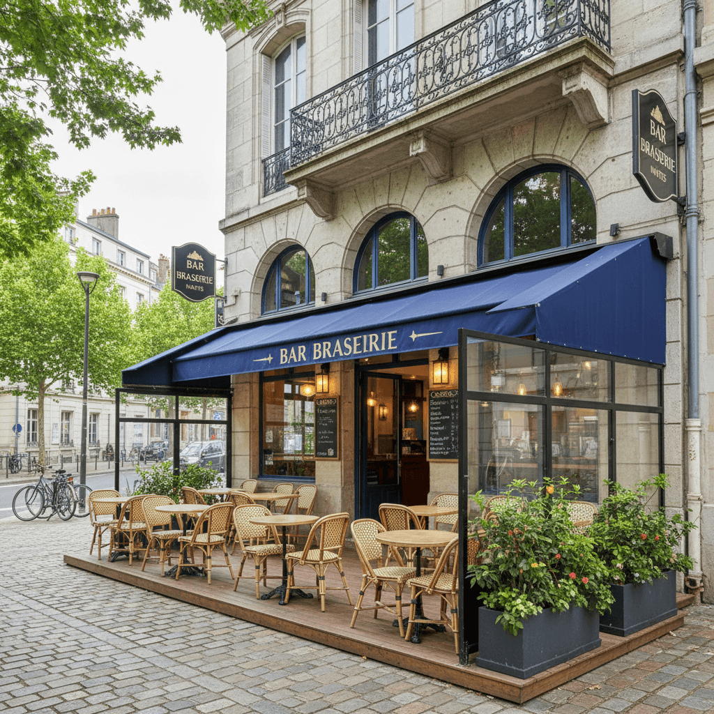 Bar-brasserie 80m² à Nantes : terrasse - licence IV