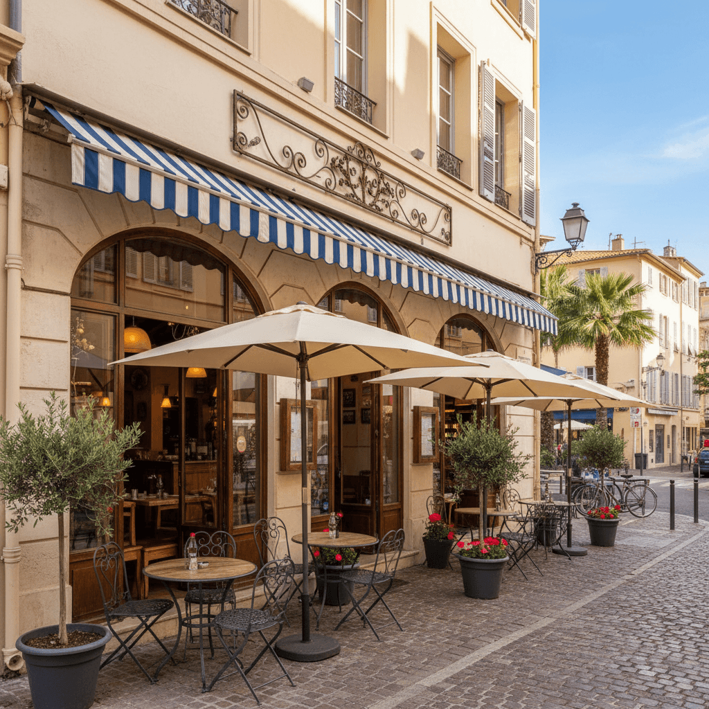 Restaurant à Nice : terrasse - licence IV