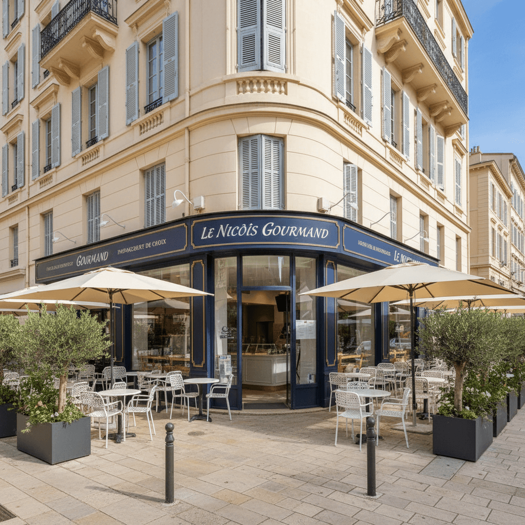 Fast-food 70m² à Nice : terrasse - extraction